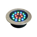 luce sotterranea a led rgb dmx inox