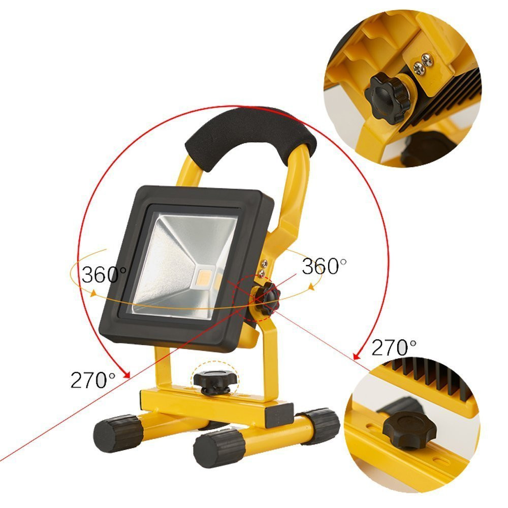 FOCO LED COB CON BATERIA RECARGABLE 5W PROYECTOR LUZ NOCTURNA CARGADOR  COCHE