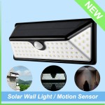 Sensor de movimento de lavadora externa à prova d'água IP65 Luz de parede LED solar (1)