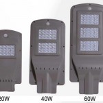 Automatische Steuerung IP65 wasserdichtes ABS 20W 40W 60W All-in-One-LED-Solar-Straßenlaterne (2)