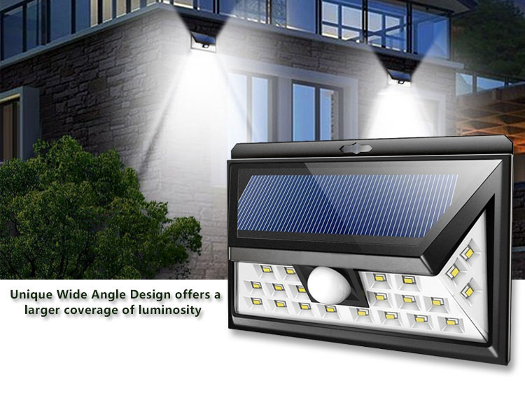 Outdoor Waterproof 20 LED Rechargeable Solar Power PIR Motion Sensor Wall Light for Garden (6)