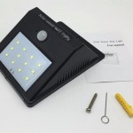 Открытый водонепроницаемый 20 Настенный светильник с датчиком движения PIR на солнечной энергии со светодиодной аккумуляторной батареей для сада (7)