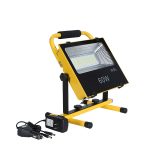 IP65 Allarme di emergenza da esterno flash rosso e blu 60w 120w led luce di inondazione ricaricabile (3)