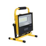 IP65 Allarme di emergenza da esterno flash rosso e blu 60w 120w led luce di inondazione ricaricabile (4)