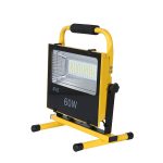 IP65 Allarme di emergenza da esterno flash rosso e blu 60w 120w led luce di inondazione ricaricabile (5)