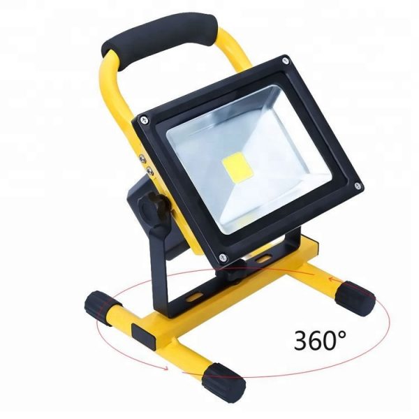 30 Watts Indoor Outdoor LED Flood Light IP 65 Waterproof Rechargeable Portable Job Site Work Light (1)